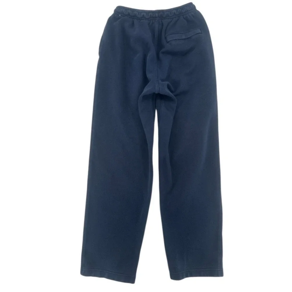 Nike Navy Fleece Sweatpants Small Embroidered Logo Joggers